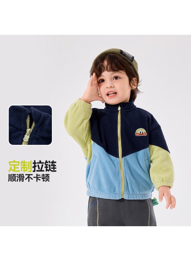 Doodle Home kids' Jacket, Autumn Anti-static Boys' Top, Baby Fall Outfit, Color-block Girls' Clothing - Image 4