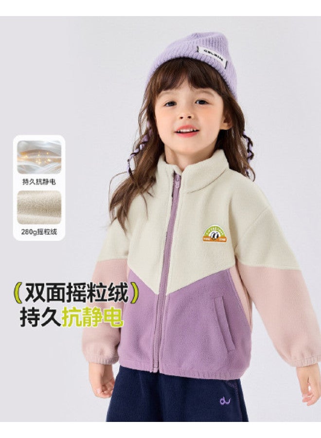 Doodle Home kids' Jacket, Autumn Anti-static Boys' Top, Baby Fall Outfit, Color-block Girls' Clothing - Image 1