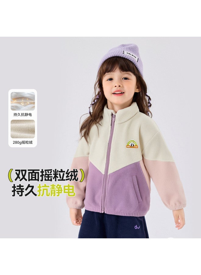 Doodle Home kids' Jacket, Autumn Anti-static Boys' Top, Baby Fall Outfit, Color-block Girls' Clothing - Image 2
