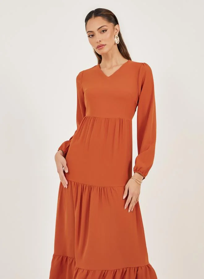 Styli Tiered Maxi Dress