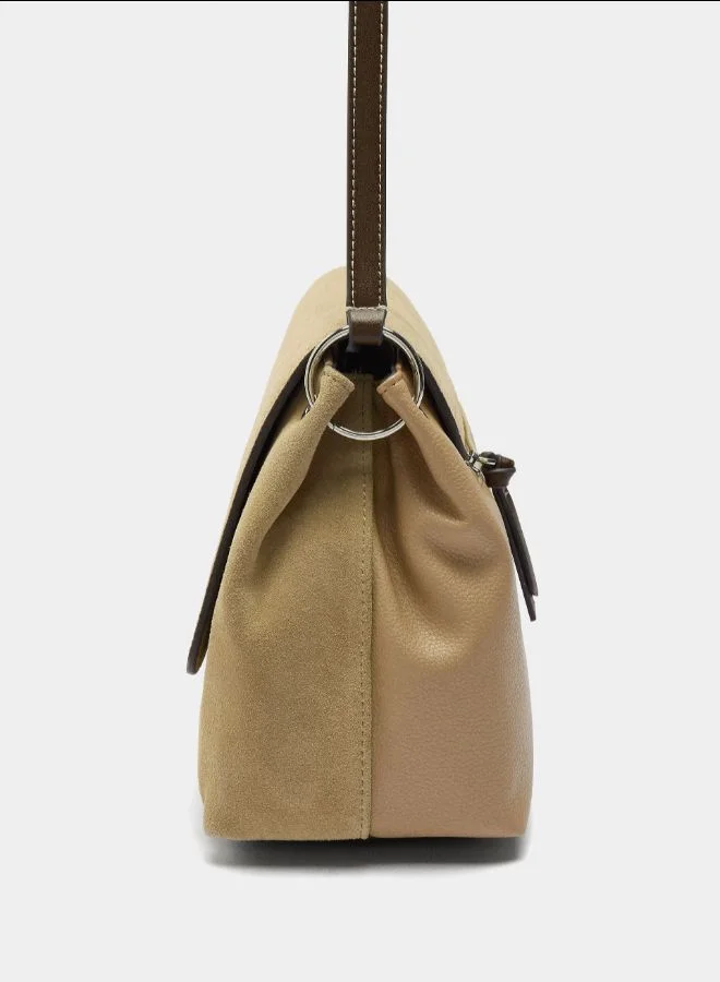 بارفوا حقيبة كروس بودي مع الجلد وغطاء قلاب