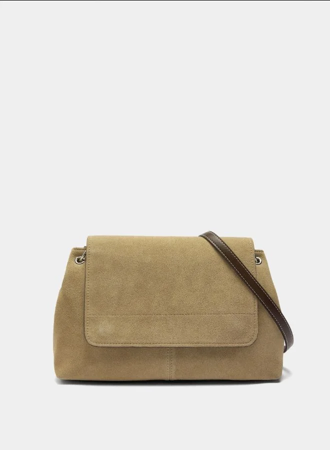 بارفوا حقيبة كروس بودي مع الجلد وغطاء قلاب