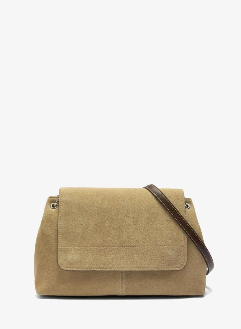 PARFOIS Crossbody bag with leather and flap