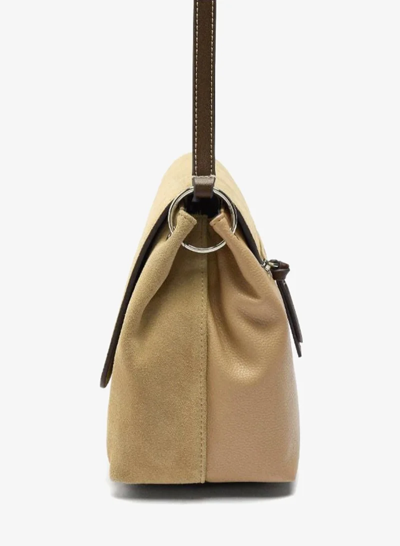 PARFOIS Crossbody bag with leather and flap
