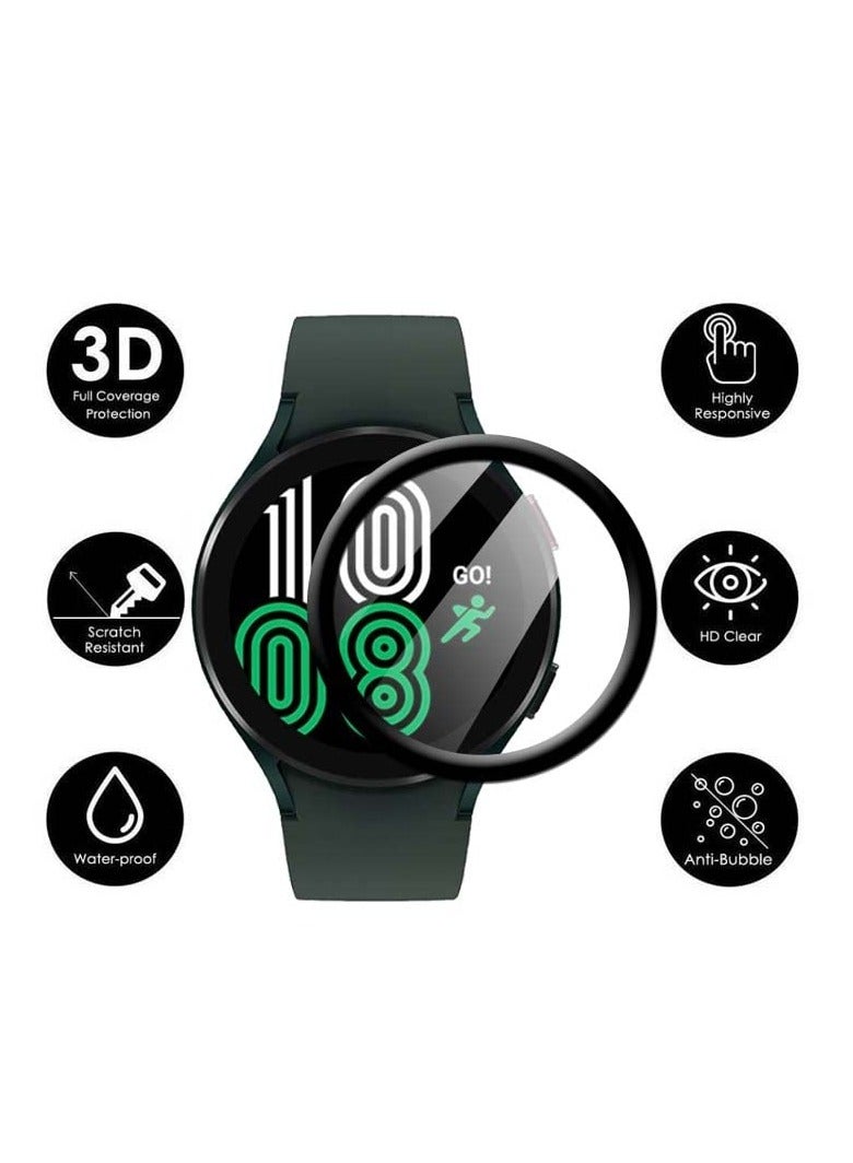 Screen Protector for Sansung Galaxy Watch 4 42mm Scratch Resistant 3D Total Coverage Bubble Free Pet HD Flexible Transparent Screen Protector Film - Image 4