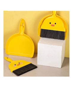 Generic Multipurpose Small Yellow Duck Design Broom and Dustpan Set for Surface Cleaning, 1 Piece Multicolor  - Image 3