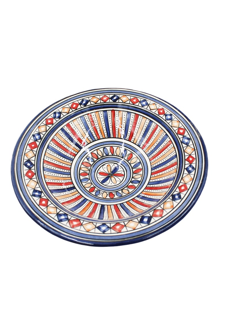 Antique Museum Moroccan Handmade Hand Painted Display Plate 35 cm  - Image 1