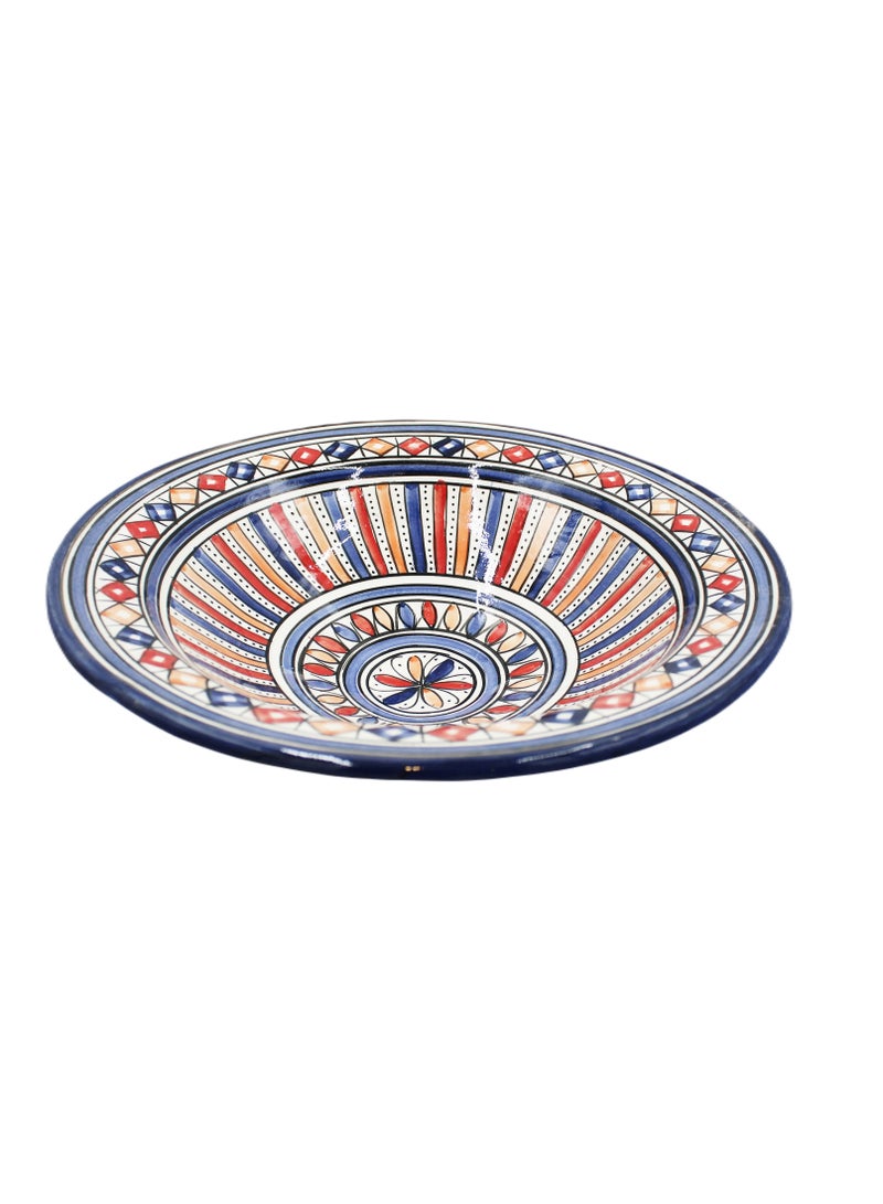 Antique Museum Moroccan Handmade Hand Painted Display Plate 35 cm  - Image 2