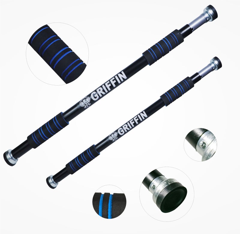 GRIFFIN Adjustable Door Bar for Home and Gym Upper Body Strength Training Abs Workout Muscles Building Adjustable Home Gym Door Bar with Non Slip Foam Grip - Image 2