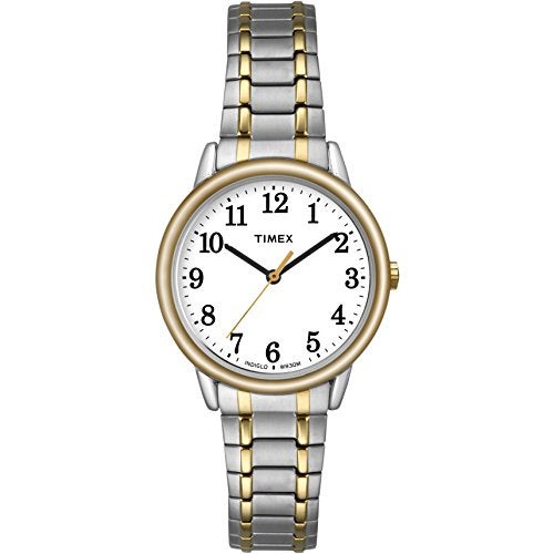 Timex Women's Easy Reader 30mm Watch – Two-Tone Case White Dial with Two-Tone Stainless Steel Expansion Band - Image 5