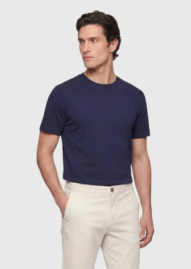 Ramsey Navy Blue Plain T-Shirt