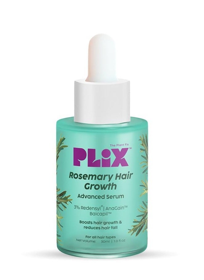 PLIX THE PLANT FIX - Rosemary Hair Growth Serum with 3% Redensyl 4% AnaGain 3% Baicapil 30 ml Stimulates Hair Growth Increase Hair Density and Thickens Hair For Men and Women - Image 1