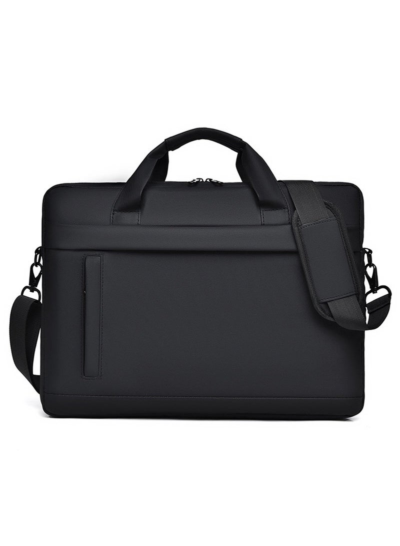 15.6 Inch Laptop Bag Bundle Waterproof Shockproof Laptop Sleeve Case Set Lightweight Water Resistant Briefcase Shoulder Messenger Bag With Luggage Strap Multi Pocket Protective Notebook Cover For Men Women Business Office Travel Work - Image 3