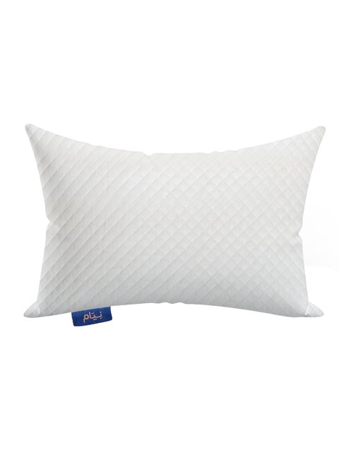 Neyam Memory Foam Pillow with Extra Filling Foam  and Washable Pillowcase, 43x40x21 cm
