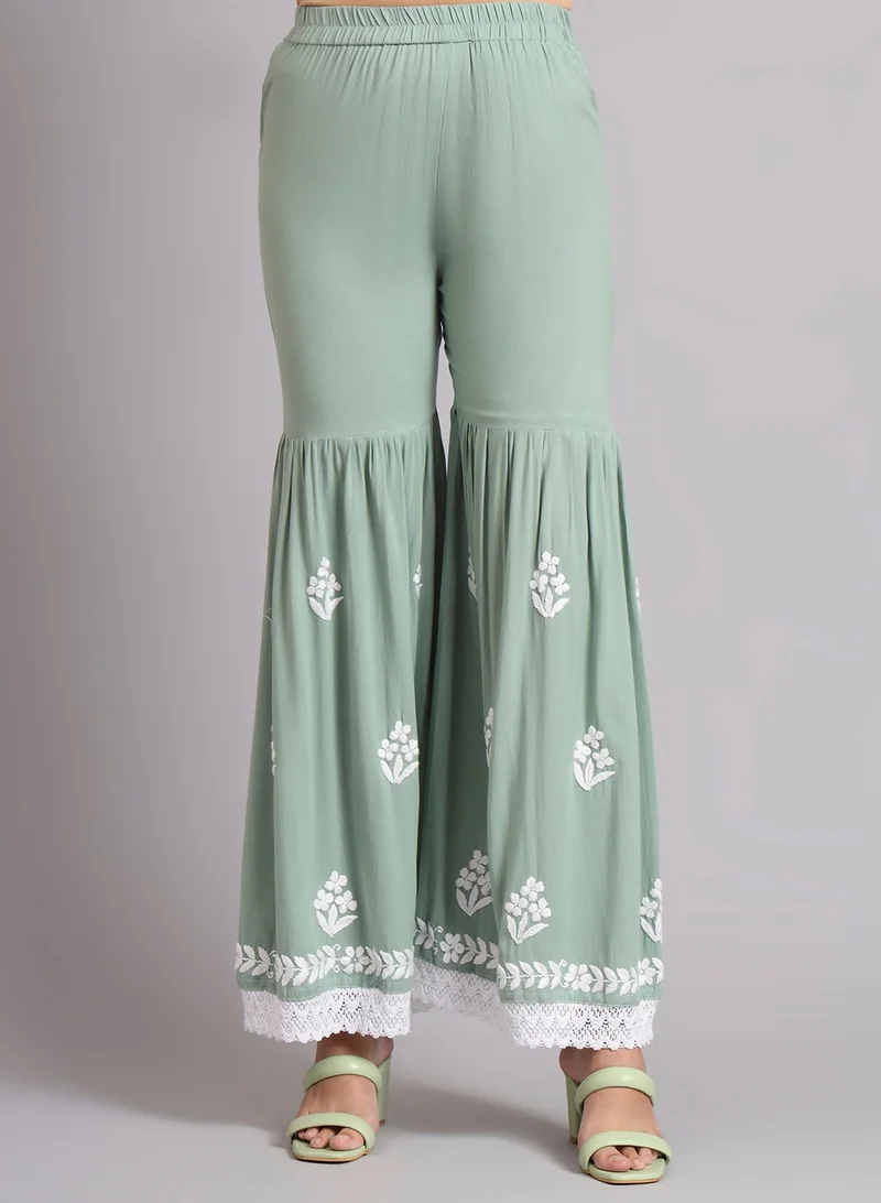 Alaya Women Hand Embroidered Lucknowi Chikankari Rayon Kurta Set-AL4077KS