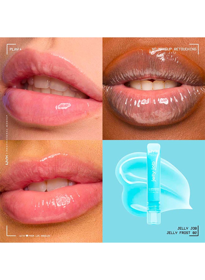 NYX PROFESSIONAL MAKEUP Jelly Job, Full-Bodied Shine Gloss, Lip-Smoothing Shine, Hyper-Glossy Finish, Jelly Frost - Image 2