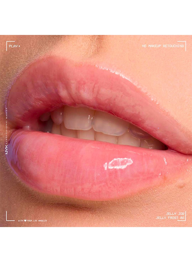 NYX PROFESSIONAL MAKEUP Jelly Job, Full-Bodied Shine Gloss, Lip-Smoothing Shine, Hyper-Glossy Finish, Jelly Frost - Image 4