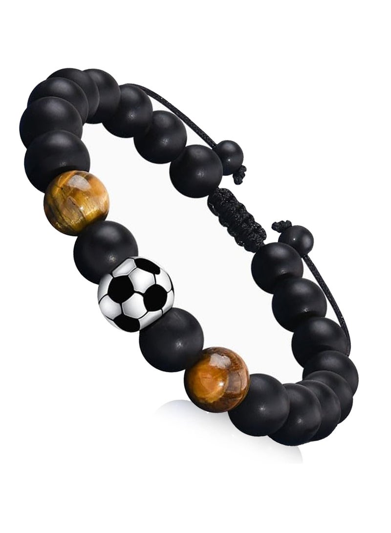 سانموجيد سوار الصداقة لكرة القدم القابل للتعديل مع سيليكون صديق للبيئة | مقاس واحد يناسب الجميع (5.5-10 بوصة) | مثالي للأطفال والمشجعين تدريب/إهداء - Image 1