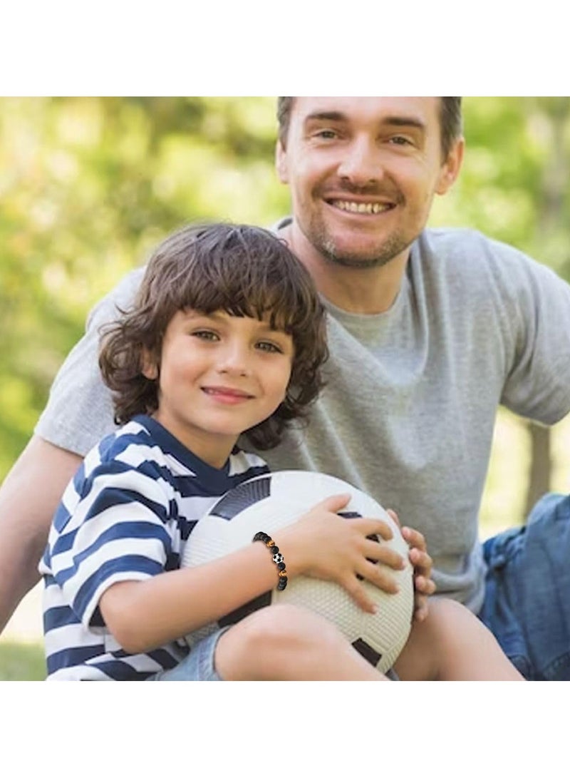 سانموجيد سوار الصداقة لكرة القدم القابل للتعديل مع سيليكون صديق للبيئة | مقاس واحد يناسب الجميع (5.5-10 بوصة) | مثالي للأطفال والمشجعين تدريب/إهداء - Image 2