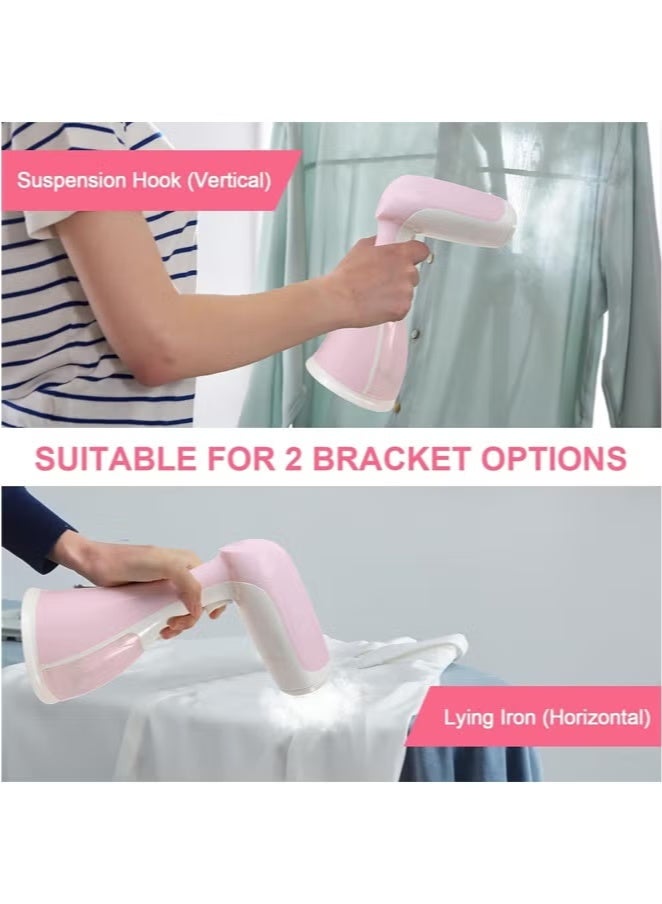 Bolivia's Garment Steamer,Upgrade Steam Iron,1500W High-Power Handheld Steamer, 300mL Water Tank,30s Fast Heat-up Ironing Wrinkle Remover,Pink - Image 2