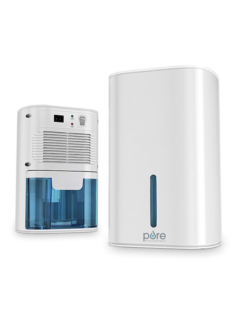 Pure Enrichment Pure Enrichment PureDry Mini Dehumidifier  27oz Compact Water Tank Eliminates 300mlday of Excess Moisture from Closets Bathrooms Boats Kitchens and Other Small Rooms and Living Spaces 