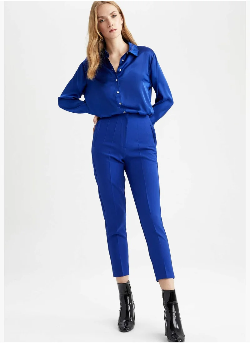 DeFacto Slim Fit High Waisted Chinos
