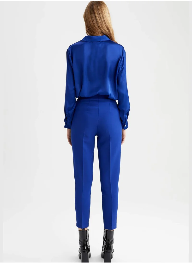 DeFacto Slim Fit High Waisted Chinos