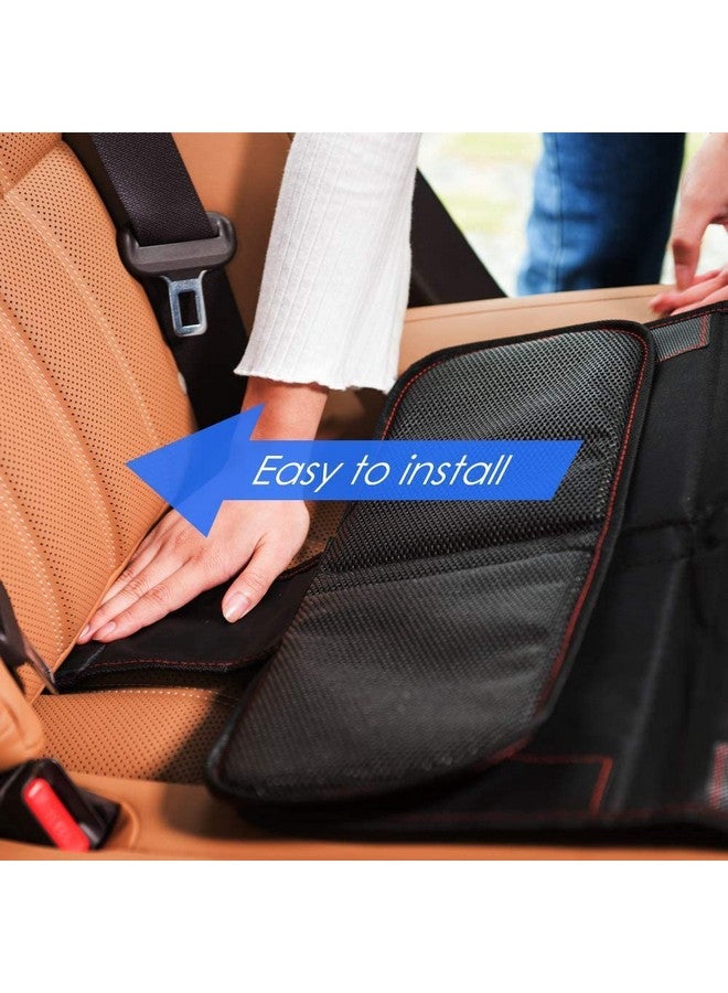 funbliss Car Seat Protector for Child Car Seat,Auto Seat Cover Mat for Under Carseat with Thickest Padding to Protect Leather & Fabric Upholstery,PVC Leather Reinforced Corners - Image 4