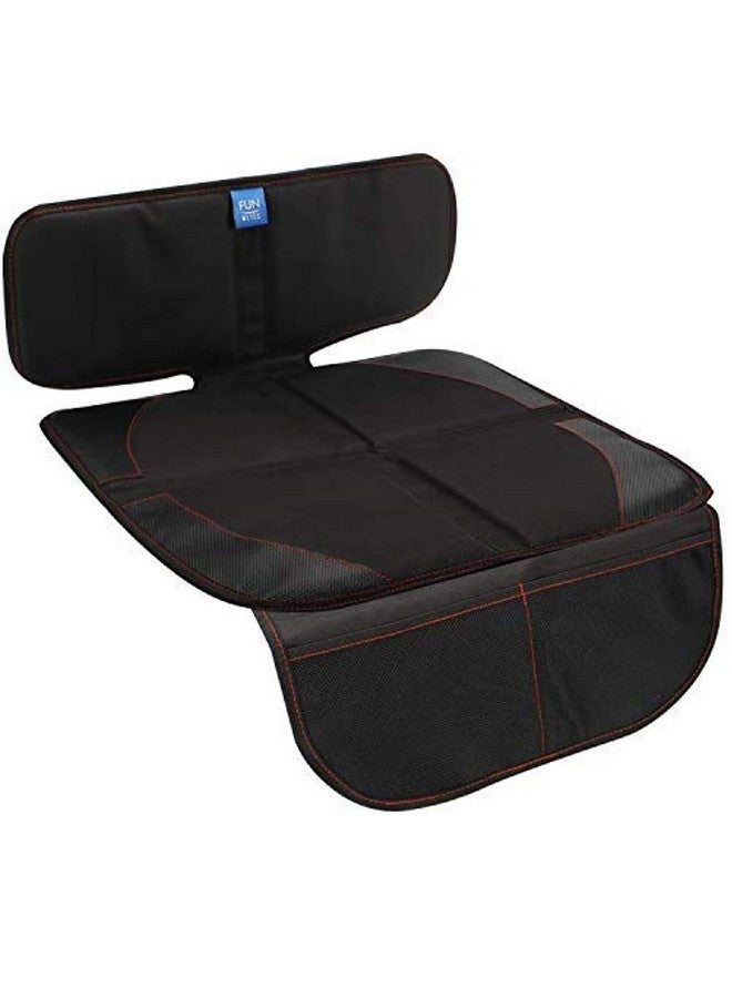 funbliss Car Seat Protector for Child Car Seat,Auto Seat Cover Mat for Under Carseat with Thickest Padding to Protect Leather & Fabric Upholstery,PVC Leather Reinforced Corners - Image 1