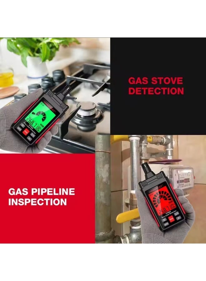 هابوتيست جهاز كشف تسرب الغاز HABOTEST HT609 مع وظيفة قياس درجة الحرارة والرطوبة، جهاز كشف غاز قابل للحمل قابل للاشتعال - Image 3