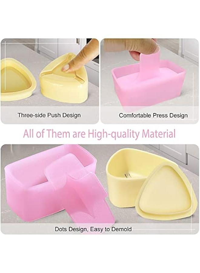 سيسلي قوالب الأرز الموسوبي ومكبس الأرز وقوالب كرات الأرز المثلثة وقوالب السوشي لغذاء الأطفال بينتو، منزل للتركيب الذاتي. - Image 5