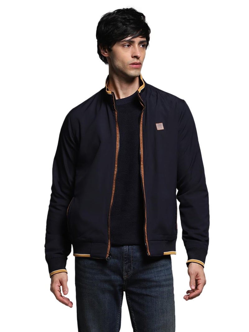 Jack & Jones Men's Regular Fit Navy Blue Jacket - Image 1