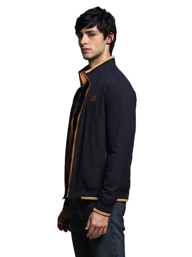 Jack & Jones Men's Regular Fit Navy Blue Jacket - Image 4