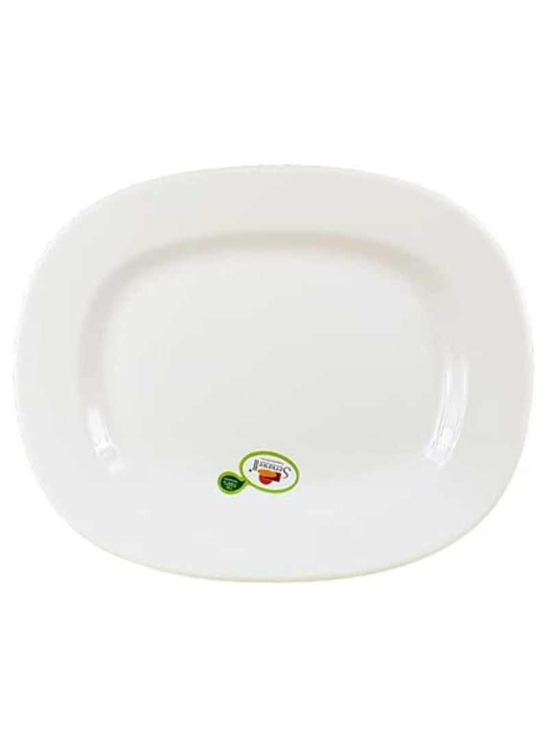 LTR Servewell R-0119 Oval Platter, 35.5 cm x 31 cm Size, White |Serving Plate Serveware - Image 1