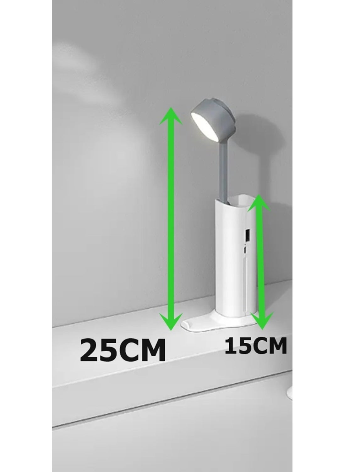 Gaman Rechargeable White LED Work Lamp Reading Light Gradual Flashlight Adjustable Brightness and Telethon Holder Table Lamp  - Image 4