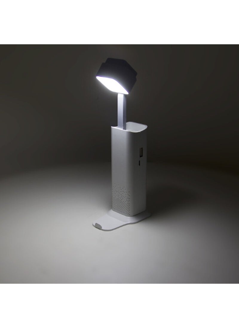 Gaman Rechargeable White LED Work Lamp Reading Light Gradual Flashlight Adjustable Brightness and Telethon Holder Table Lamp  - Image 1