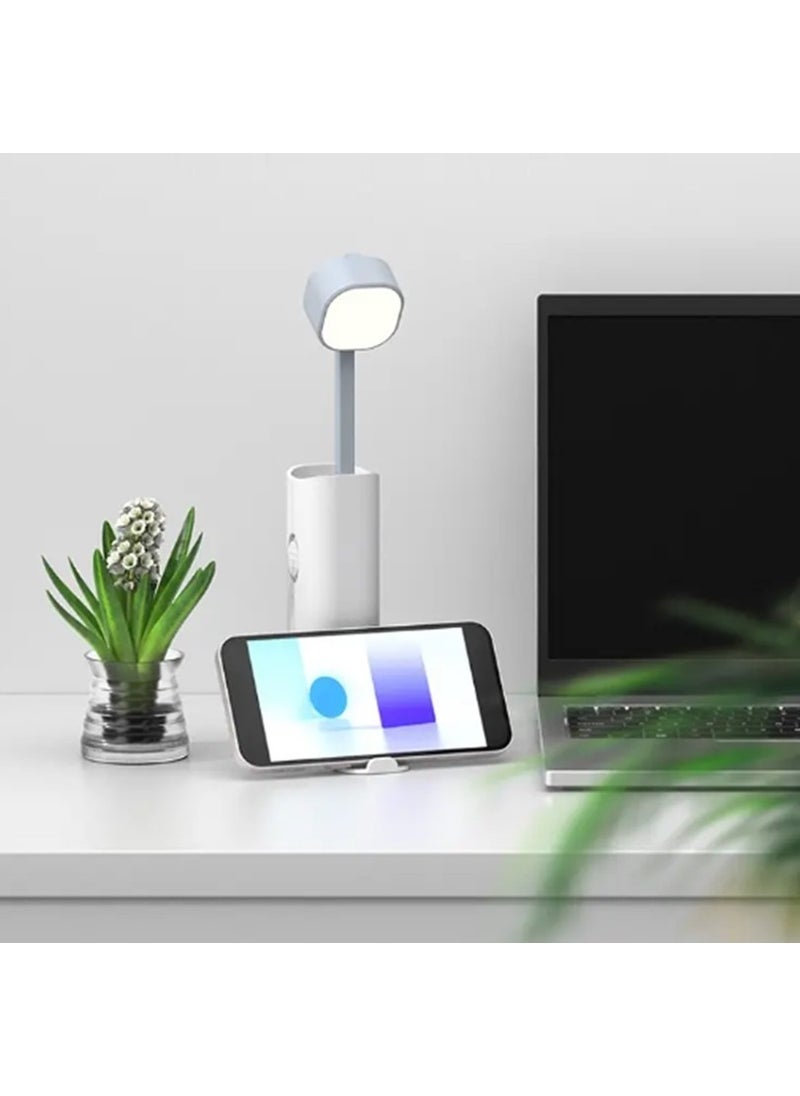 Gaman Rechargeable White LED Work Lamp Reading Light Gradual Flashlight Adjustable Brightness and Telethon Holder Table Lamp  - Image 5