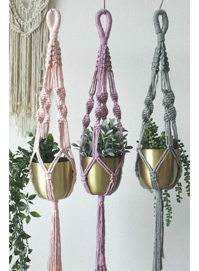 Antikiano Macrame Plant Hanger – Handmade Cotton Decor – Size ‎60‎ cm. - Image 1