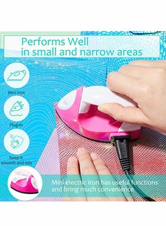 KASTWAVE Mini Craft Iron, Heat Press Portable Handy Small with Charging Base Accessories for Beads Patch Clothes DIY T-Shirts Shoes Transfer Vinyl Projects (Pink)  - Image 4