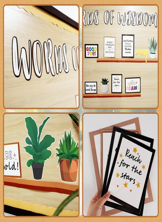 VABAMNA Bulletin Board Decorations for Classroom, 74Pcs Greenery Positive Affirmation Motivational Cutouts Classroom Must Haves for Teacher Welcome Back to School Door Wall Decor 74WordsOfWisdomBulletinBoard - Image 5
