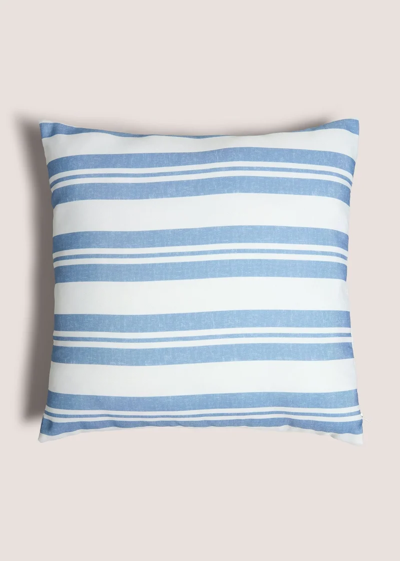 Matalan Blue Beach Stripe Cushion