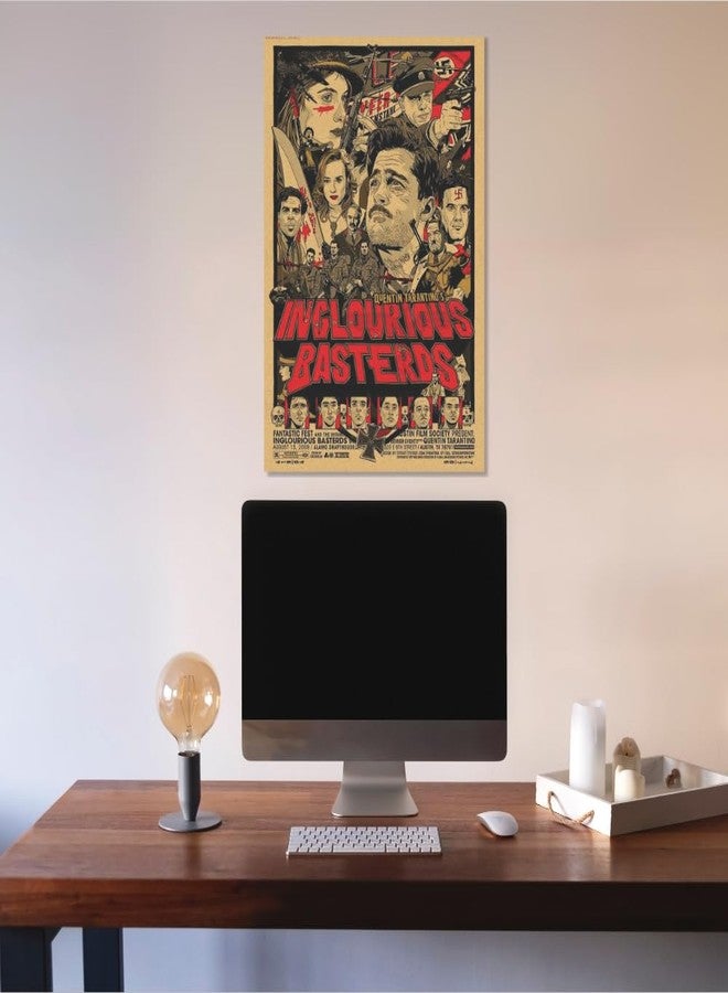 GRAY WALL - Hollywood Inglourious Basterds Poster 12x18 Inch - Quentin Tarantino Movie Hollywood Film Poster for Room Decor, Wall Decor, Man Cave, Office, or Home Theater - Image 2
