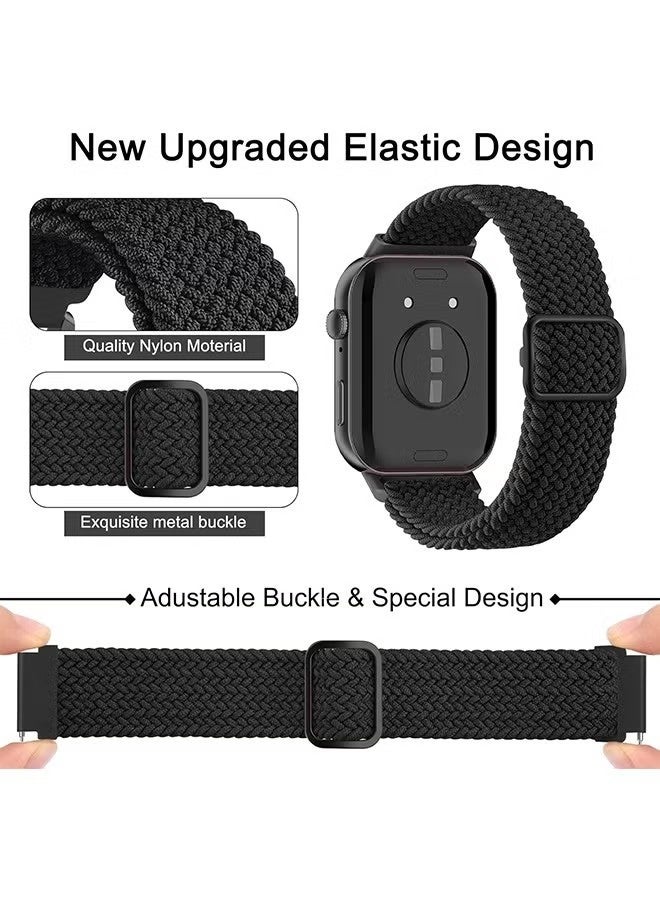 سوار نايلون قابل للتعديل بإبزيم منزلق لساعات هواوي فيت 3 / فيت 4 / فيت 4 برو - سوار بديل من البوليستر المسامي وحلقة السيليكون - Image 2