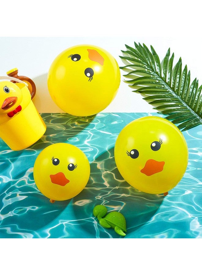 Gejoy 60 Yellow Duck Balloons - Cartoon Duck Printed Latex Balloons for Wedding, Birthday, Baby Shower & Classroom Decoration, 12 Inches - Image 4