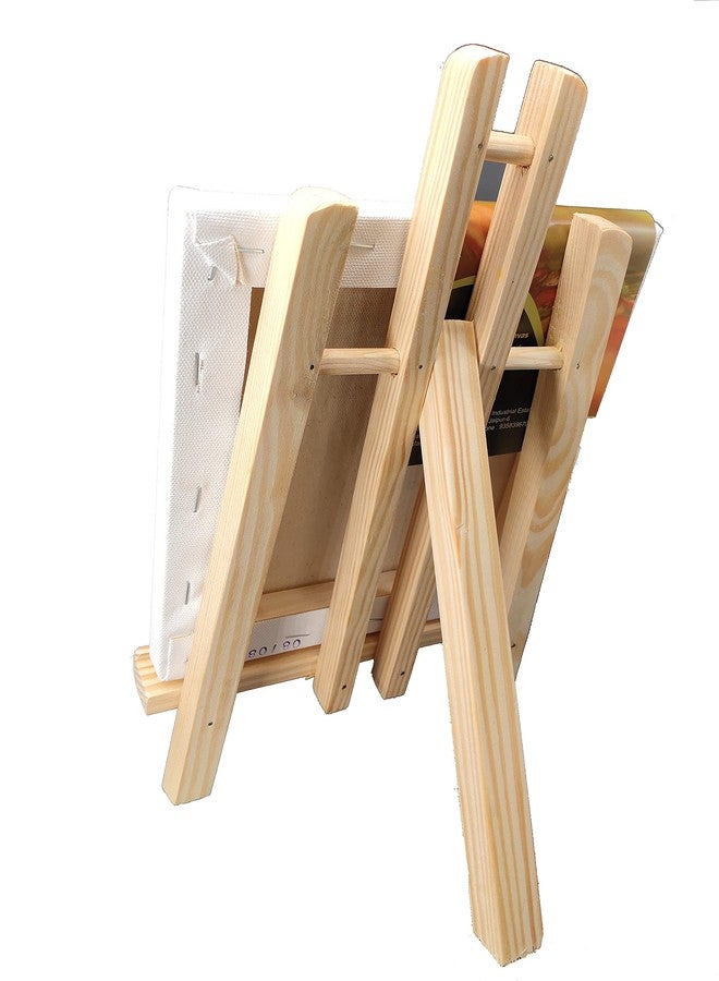 EASCAN ART Tabletop Canvas (8"x8") & Easel (12") Set Painting Craft Drawing Art Decoration Set of 2 - Image 3