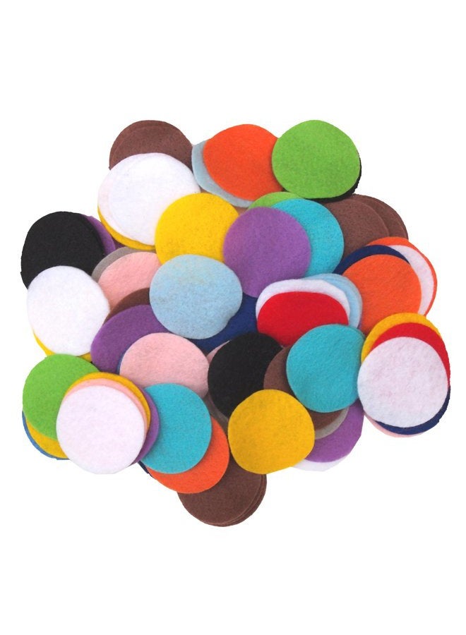 Playfully Ever After Mixed Color Assortment of Craft Felt Circles (1 Inch - 100pc) - Image 2