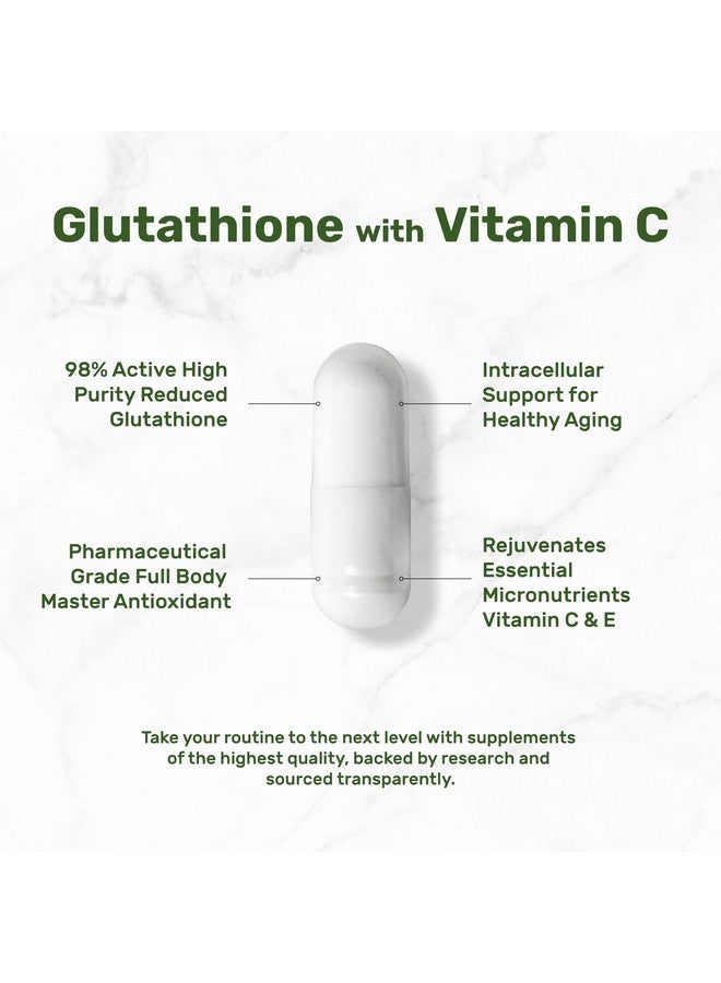 DEAL SUPPLEMENT Glutathione Supplement 1,000mg Per Serving, 98% Purity | Plus Vitamin C 500mg, Active Reduced Form (GSH) | Intracellular Antioxidant - Supports Detoxification & Immune Health - Image 3