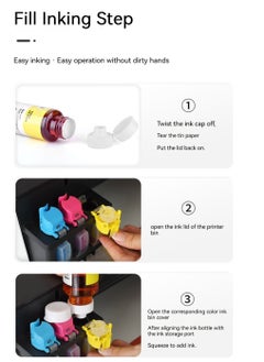 Generic Ink Refill Kit GT52 Compatible With HP Printer DeskJet Smart GT Tank Ink (4-Packs)  - Image 2