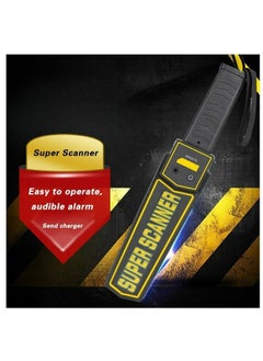 Handheld Metal Detector Inspection Device For Railway Station And Airport Security Checks Black