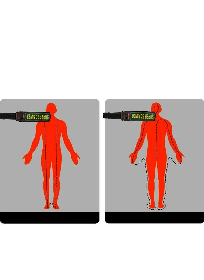 Gasin - Handheld Metal Detector Inspection Device For Railway Station And Airport Security Checks Black - Image 1